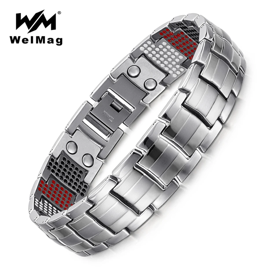 Модные мужские магнитные браслеты WelMag для здоровья очаровательные