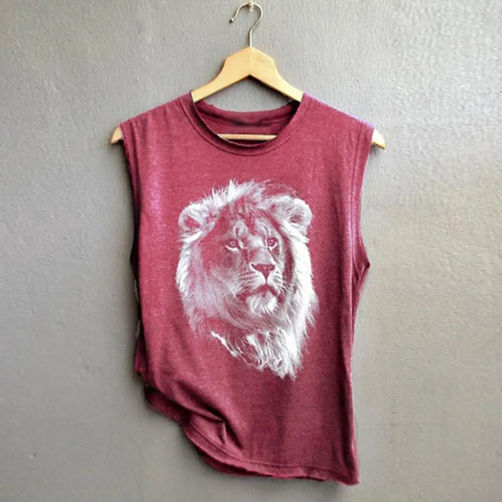 Festival Haut Sexy Lady Harajuku Camis Summer Loose Women Shorts Tops Animal Lion Printed Vest Camiseta Mujer Drop shipping c
Festival Haut Sexy Lady Harajuku Camis Summer Loose Women Shorts Tops Animal Lion Printed Vest Camiseta Mujer Drop shipping c