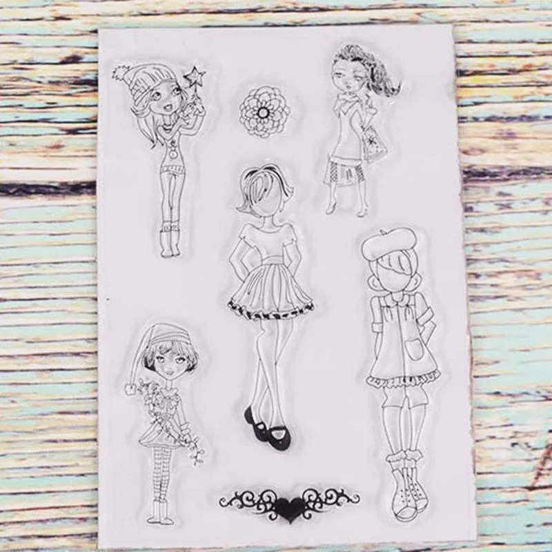 Fashion girls/lady transparent clear stamp for DIY Scrapbooking/Card Making/Kids Christmas Fun Decoration Supplies
Fashion girls/lady transparent clear stamp for DIY Scrapbooking/Card Making/Kids Christmas Fun Decoration Supplies