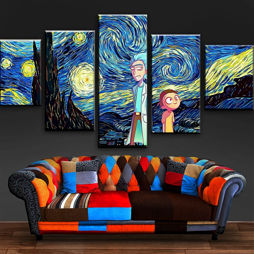 Canvas Paintings Framework Home Decoration HD Prints 5 Pieces Rick And Morty Poster Starry Sky Pictures For Living Room Wall Art
Canvas Paintings Framework Home Decoration HD Prints 5 Pieces Rick And Morty Poster Starry Sky Pictures For Living Room Wall Art
