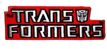 4.5" TRANSFORMERS logo TV Movie Film Uniform iron on patch Hat Vest Jacket Shirt applique badge emblem party factory supplier