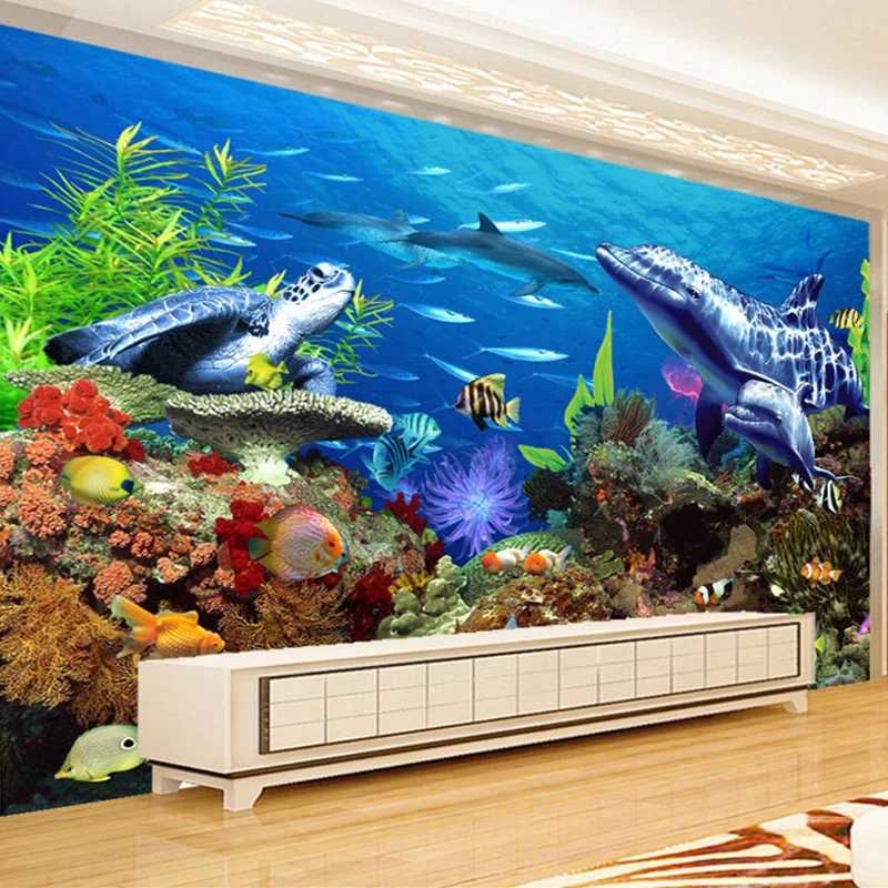 Custom Wall Mural Paper 3D Stereo Underwater World Ocean Shark Dolphin Wall Painting Living Room Children Room Decor Wallpaper
Custom Wall Mural Paper 3D Stereo Underwater World Ocean Shark Dolphin Wall Painting Living Room Children Room Decor Wallpaper