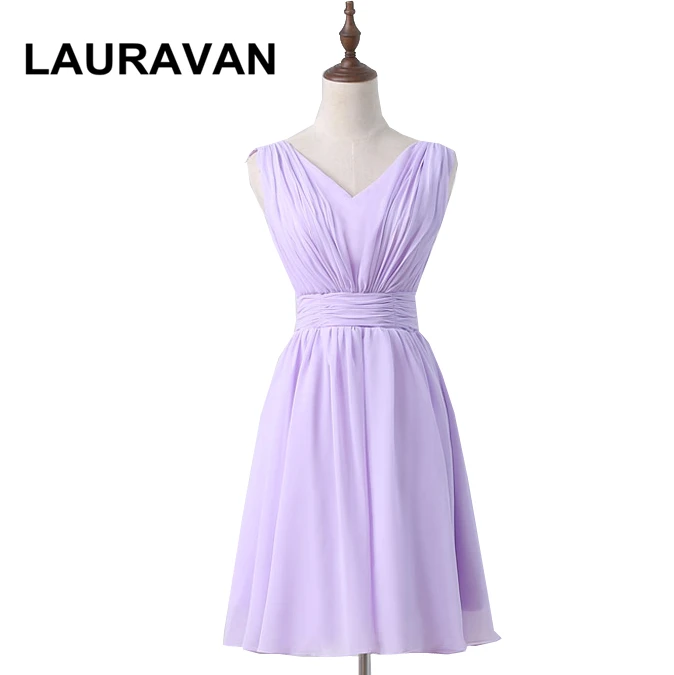 

lavender chiffon elegant vestidos light purple bridesmaid girl dress xs size bridesmaids short dresses chiffon for wedding