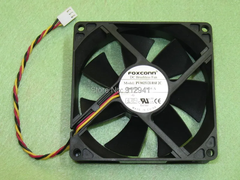 Foxconn PV902512LBSF 2C 9225 92mm x 92mm x 25mm DC Brushless Cooler Cooling Fan 12V 0.16A 3Wire 3Pin Connector
Foxconn PV902512LBSF 2C 9225 92mm x 92mm x 25mm DC Brushless Cooler Cooling Fan 12V 0.16A 3Wire 3Pin Connector