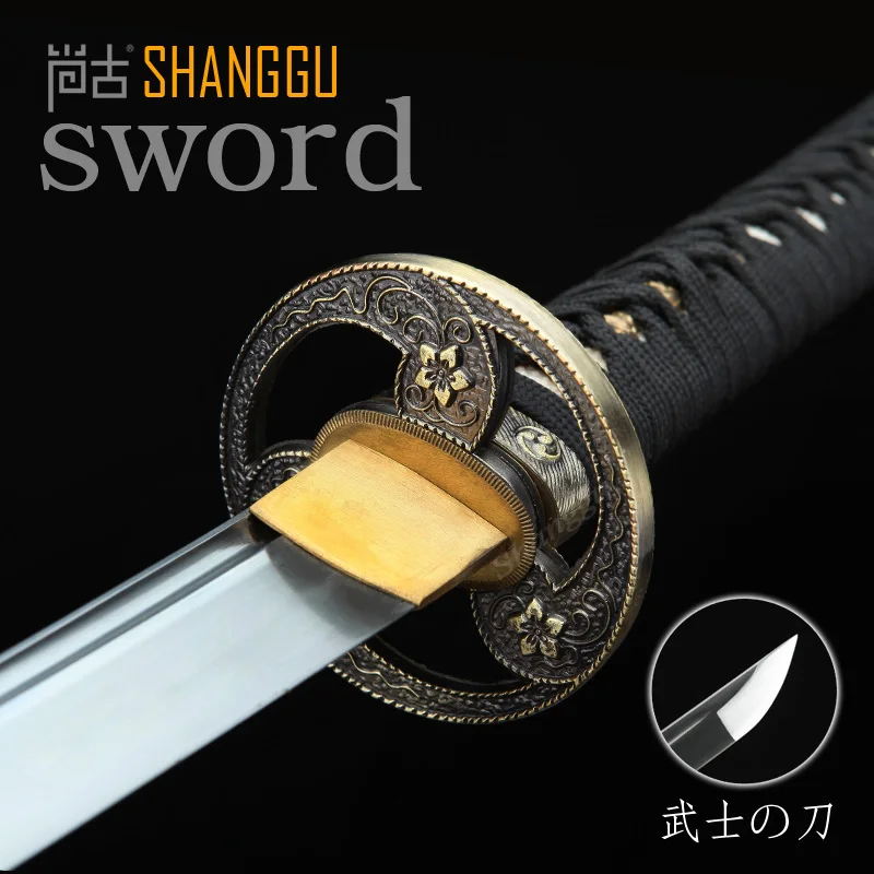 Black Retro floFwer Pattern Plant Katana Japanese Ninja Use A Sword Advanced Collection Decorations Role-playing Real Sword
Black Retro floFwer Pattern Plant Katana Japanese Ninja Use A Sword Advanced Collection Decorations Role-playing Real Sword