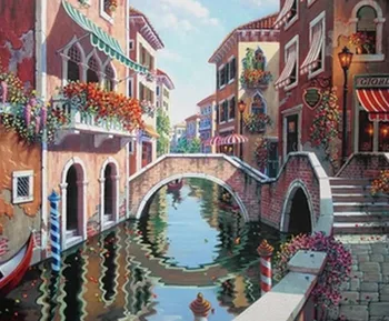New mosaic full diamond embroidery beads Scenic Venice Bridge Cottage Town Flower diamonds cross stitch painting inlay handwork
New mosaic full diamond embroidery beads Scenic Venice Bridge Cottage Town Flower diamonds cross stitch painting inlay handwork