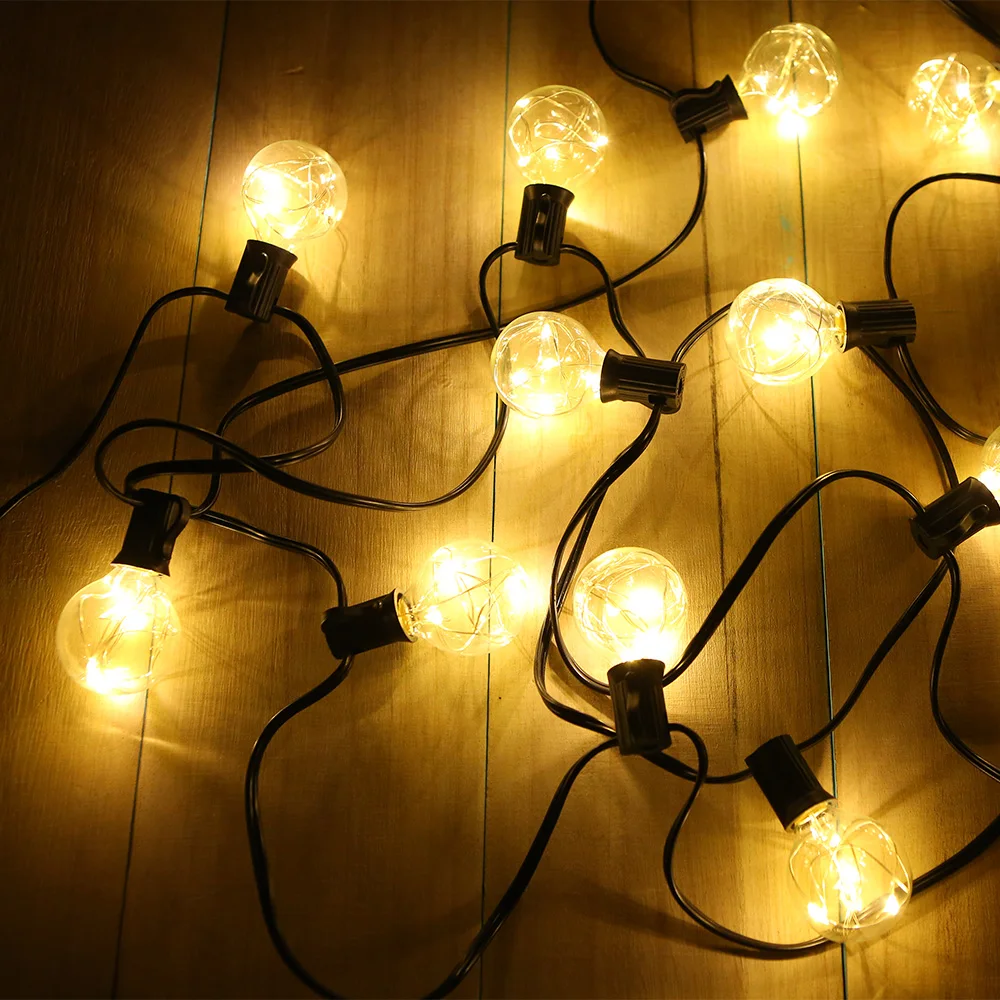 AC100-240V 12 LED G40 String Light Warm White E12 Bulb Base Socket Holder IP44 for Home Party Decoration Festival Yard Garden
AC100-240V 12 LED G40 String Light Warm White E12 Bulb Base Socket Holder IP44 for Home Party Decoration Festival Yard Garden