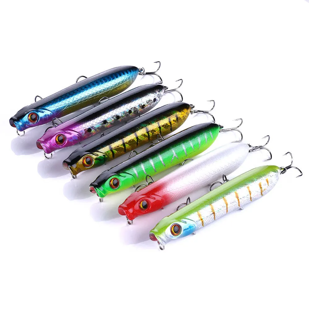 6PCS Topwater Fishing Lure 10cm 15.5g Popper Wobbler Pencil Pesca For Fishing Hard Artificial Bait
6PCS Topwater Fishing Lure 10cm 15.5g Popper Wobbler Pencil Pesca For Fishing Hard Artificial Bait