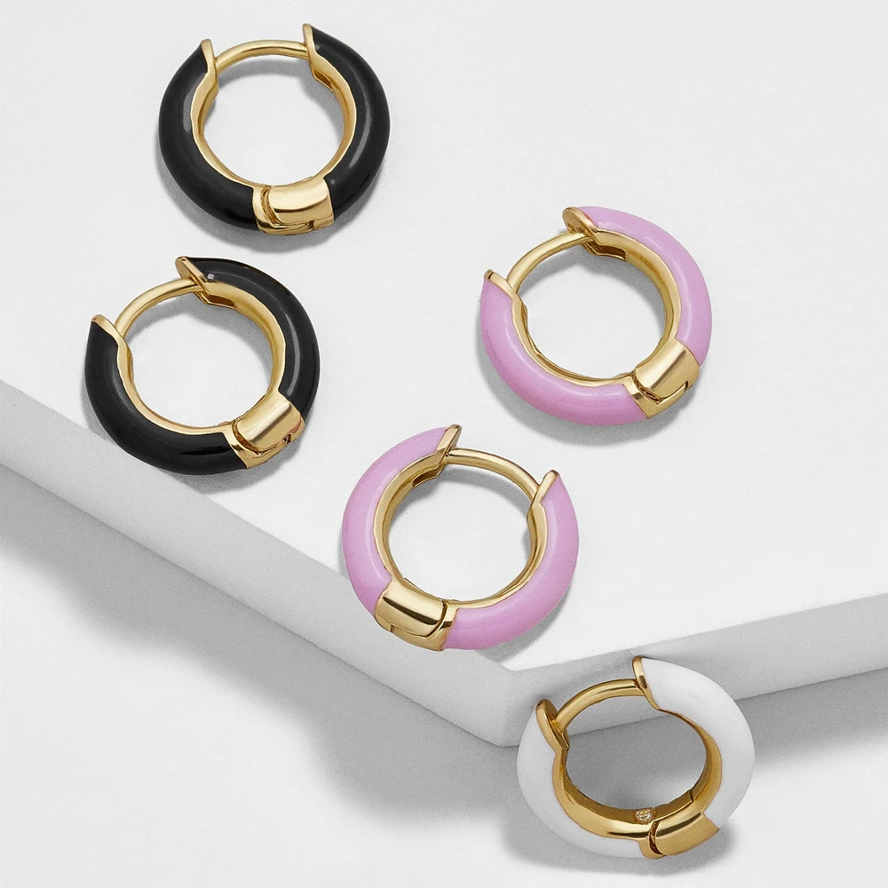 Wholesale 6 Pair Lot YJX C Sharp Enamel Huggie Hoop Earring Decidedly Chic Statement Colorful Boutique Jewelry
Wholesale 6 Pair Lot YJX C Sharp Enamel Huggie Hoop Earring Decidedly Chic Statement Colorful Boutique Jewelry