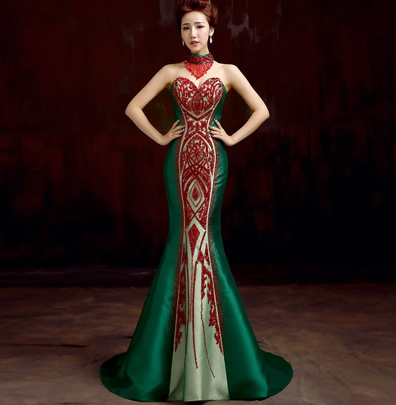 New Luxury Green Halter Crystal Beads Mermaid Long Prom Dresses 2019 Satin Evening Dress Formal Dresse Vestidos de Festa
New Luxury Green Halter Crystal Beads Mermaid Long Prom Dresses 2019 Satin Evening Dress Formal Dresse Vestidos de Festa