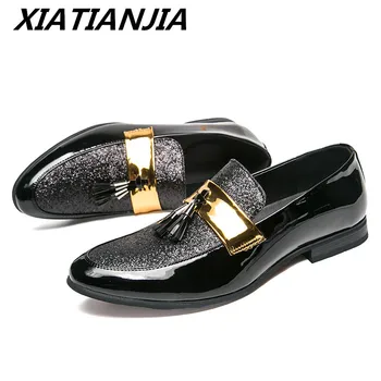 2019 Sneakers Fashion Nightclub Sequins Shining Party Casual Leather Loafers Gentleman Men Shoes Pointed Light Erkek Ayakkabi
2019 Sneakers Fashion Nightclub Sequins Shining Party Casual Leather Loafers Gentleman Men Shoes Pointed Light Erkek Ayakkabi