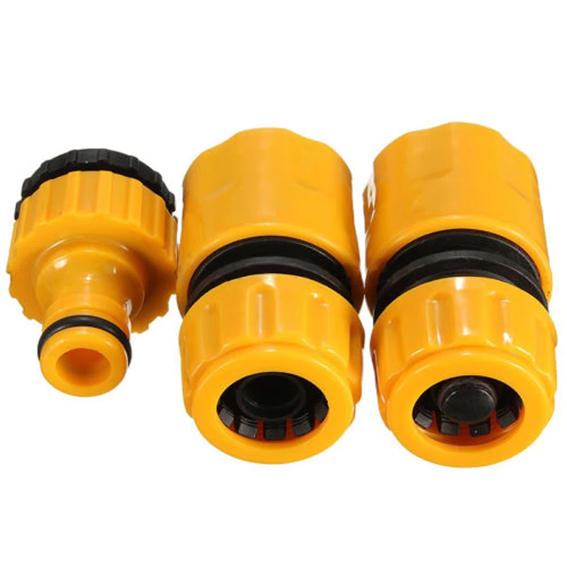 New Yellow 3pcs for plants flowers lawn irrigation 1/2" 3/4" Hose Pipe Fitting Set Quick Garden Water Connector Adaptor
New Yellow 3pcs for plants flowers lawn irrigation 1/2" 3/4" Hose Pipe Fitting Set Quick Garden Water Connector Adaptor