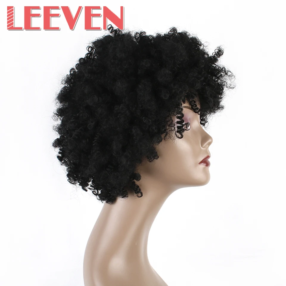 Leeven 6" Afro Kinky Curly Synthetic Wigs Black Short Wigs For women African American adjustable Low Temperature Fiber
Leeven 6" Afro Kinky Curly Synthetic Wigs Black Short Wigs For women African American adjustable Low Temperature Fiber