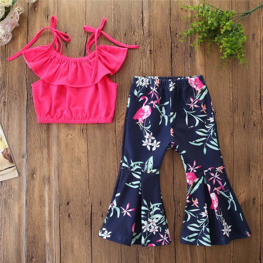 Baby Girl Summer Clothes 2Pcs Toddler Baby Kids Girls Solid Off Shoulder Tops+Floral Pants Set Outfits Teenage Girls Clothing
Baby Girl Summer Clothes 2Pcs Toddler Baby Kids Girls Solid Off Shoulder Tops+Floral Pants Set Outfits Teenage Girls Clothing