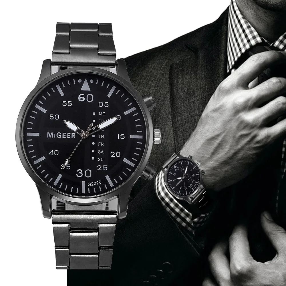 MIGEER Relogio Masculino 2019 Men's Classic Stainless Steel Business Watches Men Military Clock Bracelet Quartz Wrist Watch #Zer
MIGEER Relogio Masculino 2019 Men's Classic Stainless Steel Business Watches Men Military Clock Bracelet Quartz Wrist Watch #Zer