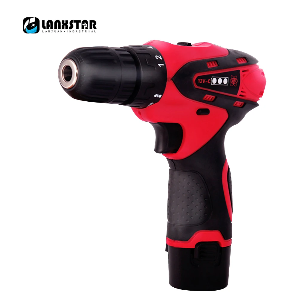 Lanxstar 12.6V rechargeable electric drill electric cordless drill screwdriver lithium battery home multi-function power tools
Lanxstar 12.6V rechargeable electric drill electric cordless drill screwdriver lithium battery home multi-function power tools