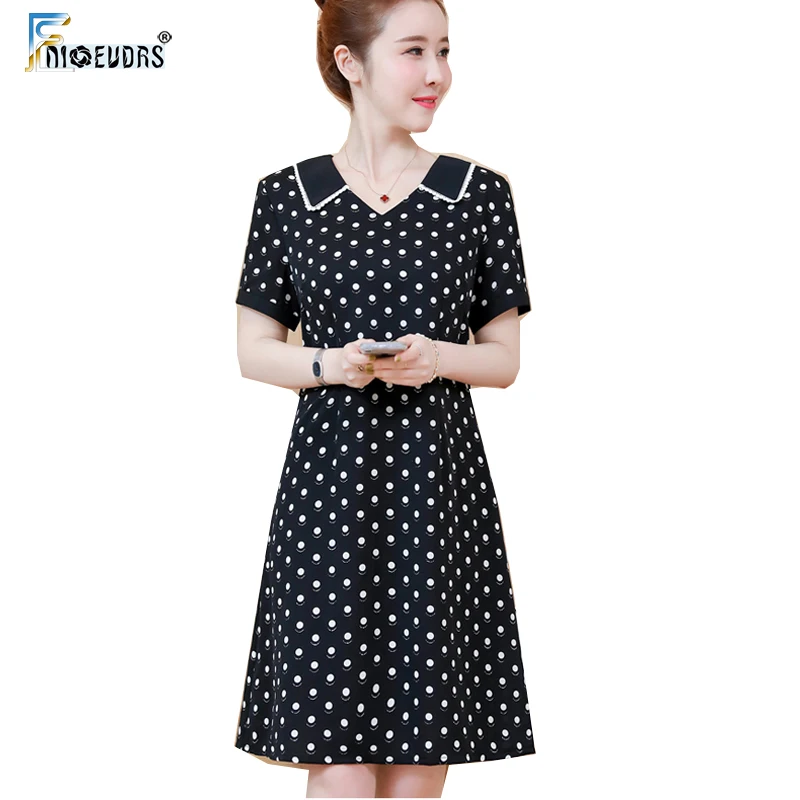 Woman Summer Cute Dresses Hot Sales Plus Size Clothes Elegant Office Lady V Neck Polka Dot Loose Dress 5XL 4XL 3XL J022
Woman Summer Cute Dresses Hot Sales Plus Size Clothes Elegant Office Lady V Neck Polka Dot Loose Dress 5XL 4XL 3XL J022