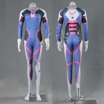 

Free Shipping Game D.Va Costume Lycra Spandex DVA Cosplay Zentai Adults Female Catsuit For Halloween Bodysuit Womens