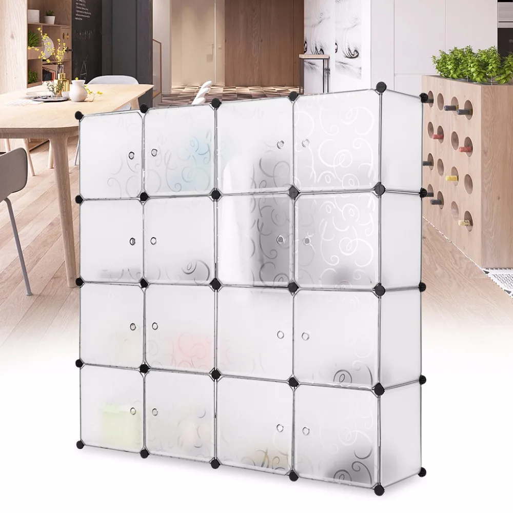 LANGRIA 16-Cube Curly Patterned Interlocking Modular Storage Organizer Shelving System Closet Wardrobe Rack with Doors for Home
LANGRIA 16-Cube Curly Patterned Interlocking Modular Storage Organizer Shelving System Closet Wardrobe Rack with Doors for Home