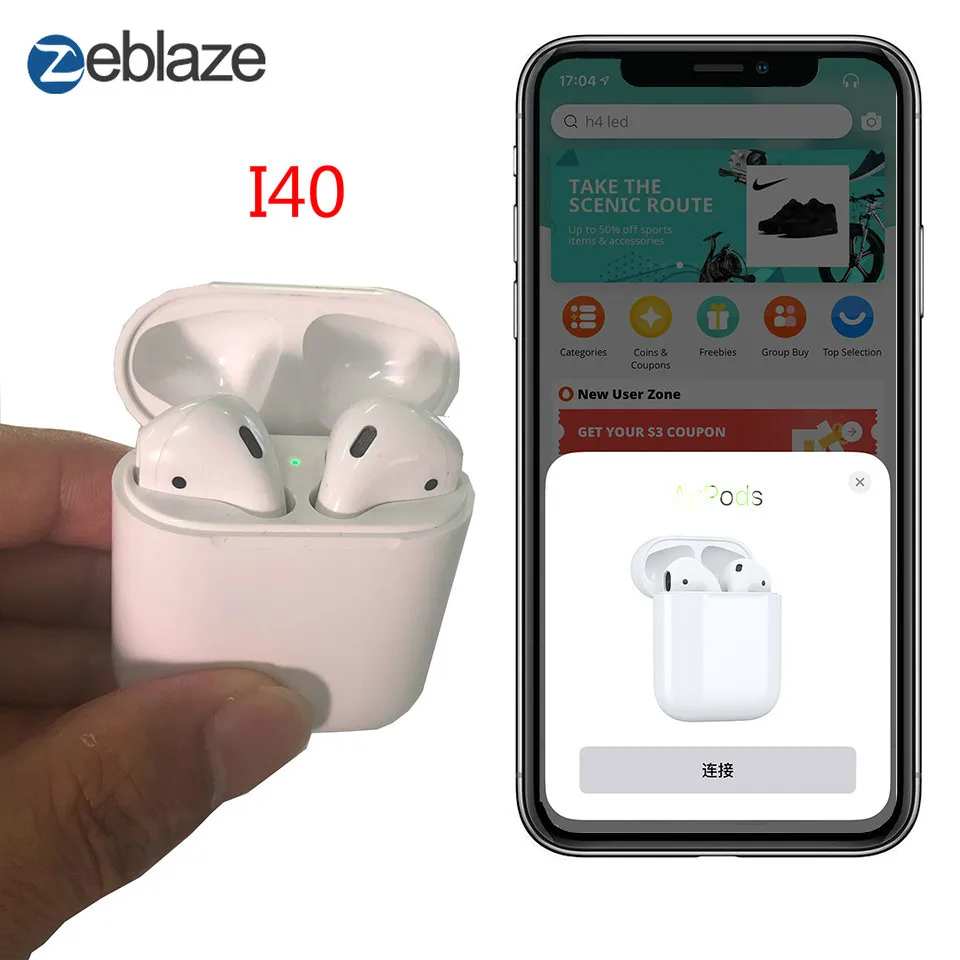 I40 1:1 Earphones for Air Ear Pods Pop-up Animation Bluetooth 5.0 Headphones Wireless Bluetooth Earbuds pk I10 I20 I30 I14
I40 1:1 Earphones for Air Ear Pods Pop-up Animation Bluetooth 5.0 Headphones Wireless Bluetooth Earbuds pk I10 I20 I30 I14