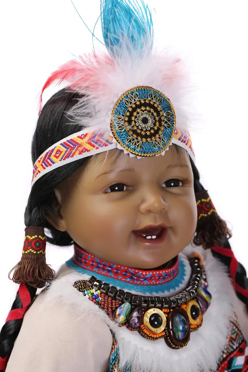 22" black reborn babies handmade Native American Indian reborn baby doll ethnic doll collection girls gift bonecas
22" black reborn babies handmade Native American Indian reborn baby doll ethnic doll collection girls gift bonecas
