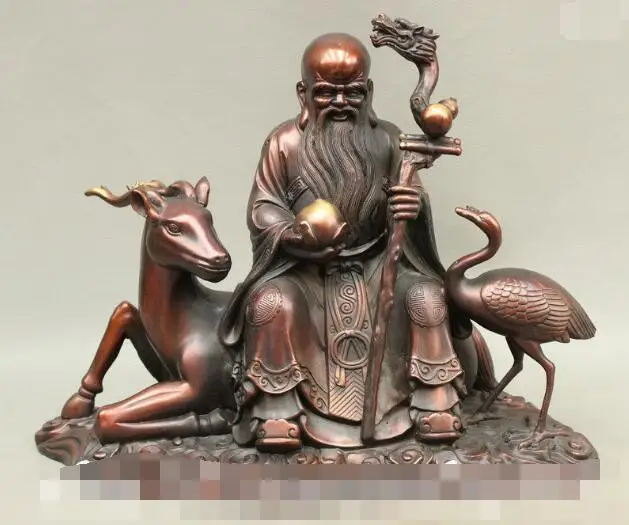 S3724 14" Chinese Pure Red Bronze Longevity God Shou Star Ride Deer Crane Peach Statue discount 30% (C0324)
S3724 14" Chinese Pure Red Bronze Longevity God Shou Star Ride Deer Crane Peach Statue discount 30% (C0324)