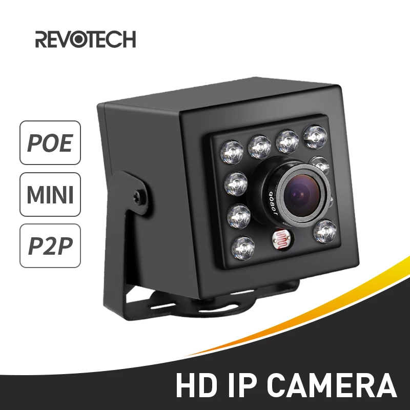 Камера Видеонаблюдения POE HD 1080P мини-камера 10 светодиодов ИК 2 МП ONVIF ночное
