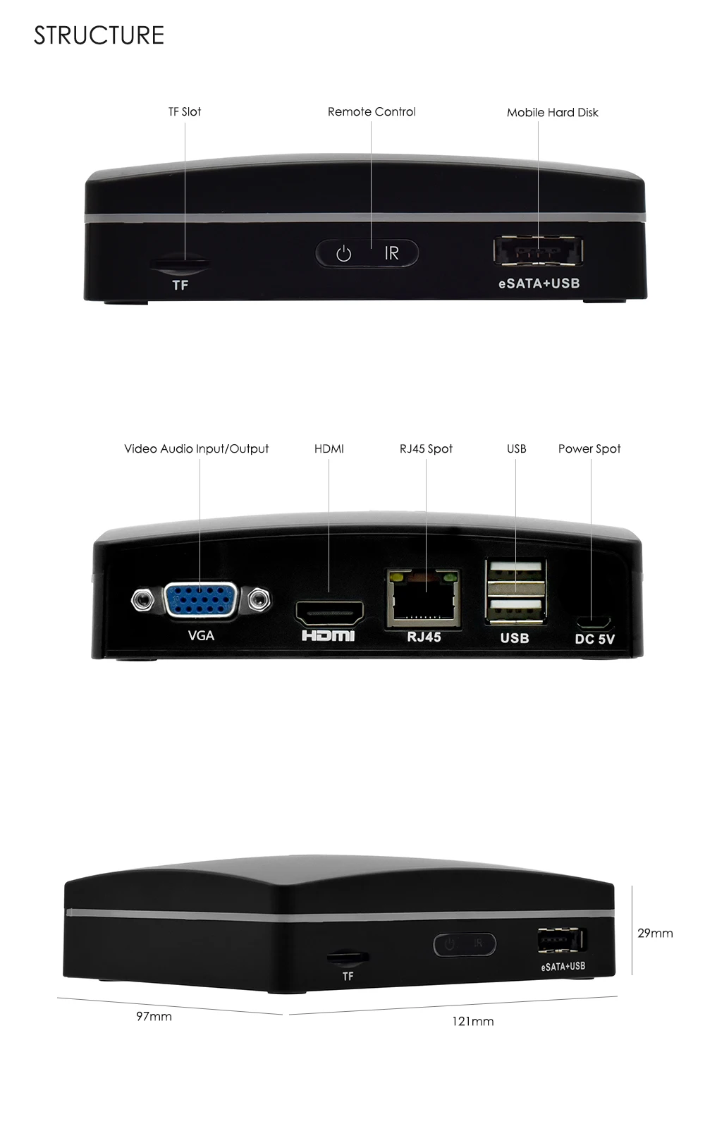 Wistino 1080P Mini AHD Camera Kits 4CH Digital Video Recorder DVR Kit CCTV Security Analog Camera Outdoor IR Video Surveillance (16)