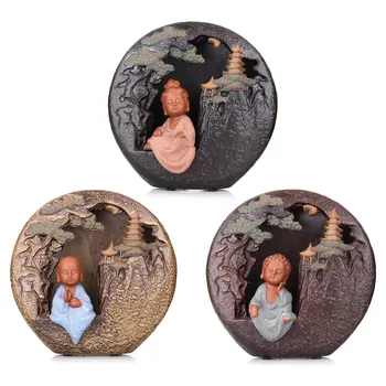 Backflow Incense Burners with LED the Little Monk Censer Small Buddha Cones Incense Holders with 10Pcs Cones Home Teahouse Decor
Backflow Incense Burners with LED the Little Monk Censer Small Buddha Cones Incense Holders with 10Pcs Cones Home Teahouse Decor