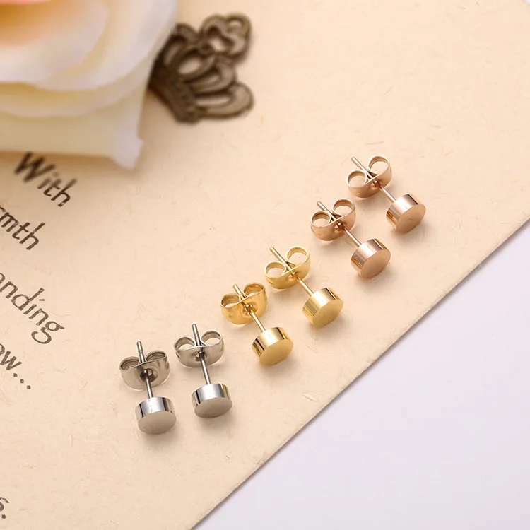 New Design Simple Glossy Round Stud Earrings Titanium Steel Rose Gold Wedding Earrings For Women Boucles D'oreilles BXE07
New Design Simple Glossy Round Stud Earrings Titanium Steel Rose Gold Wedding Earrings For Women Boucles D'oreilles BXE07