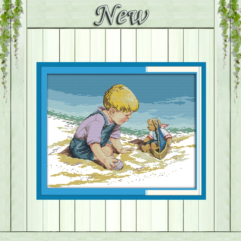 The beach boy lovely decor painting Counted Printed on canvas DMC 11CT 14CT chinese Cross Stitch kits Needlework Sets embroidery
The beach boy lovely decor painting Counted Printed on canvas DMC 11CT 14CT chinese Cross Stitch kits Needlework Sets embroidery