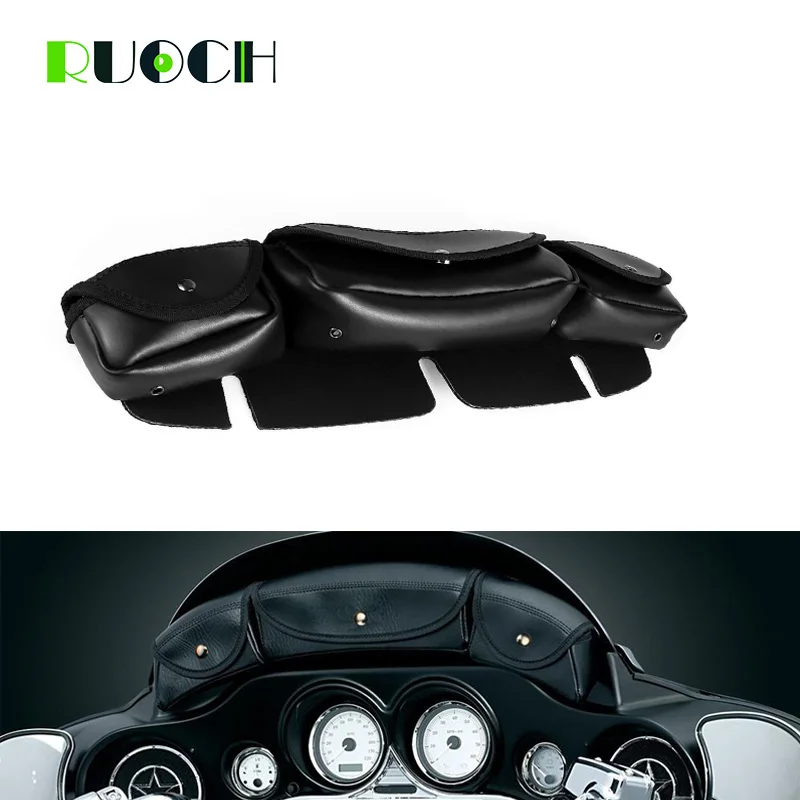 Motorcycle 3-Pockets Leather Fairing Windshield Bag for Harley Davidson FLHX Electra Street Glide 2006-2013 Motorbike Accessory
Motorcycle 3-Pockets Leather Fairing Windshield Bag for Harley Davidson FLHX Electra Street Glide 2006-2013 Motorbike Accessory