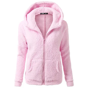 Women Pink Fleece Hooded Jacket 2018 Autumn Winter New Arrival Casual Zipper Coats Femme Slim Warm Long Sleeve Jacket
Women Pink Fleece Hooded Jacket 2018 Autumn Winter New Arrival Casual Zipper Coats Femme Slim Warm Long Sleeve Jacket