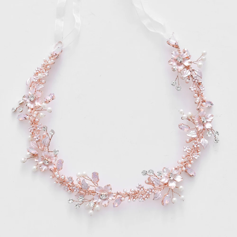 Rose Gold blossom Bridal Tiara Hair Vine Delicate Wedding Headband Hair Crown Hand wired Women Headpiece Brides Hair Jewelry
Rose Gold blossom Bridal Tiara Hair Vine Delicate Wedding Headband Hair Crown Hand wired Women Headpiece Brides Hair Jewelry