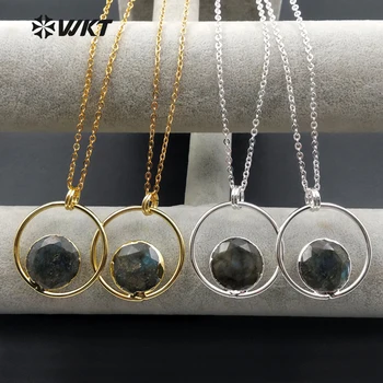 WT-N1070 WKT New Arrival Natural Round Shape Stone Round Brass Circle With Double Loops Pendant Necklace For Women Necklace
WT-N1070 WKT New Arrival Natural Round Shape Stone Round Brass Circle With Double Loops Pendant Necklace For Women Necklace