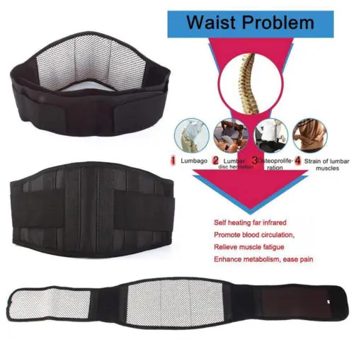 

Tourmaline Waist Brace Support Belt Self Heating Lower Back Support Magnetic Therapy Lumbar Waist Bandage Back Waist Belt