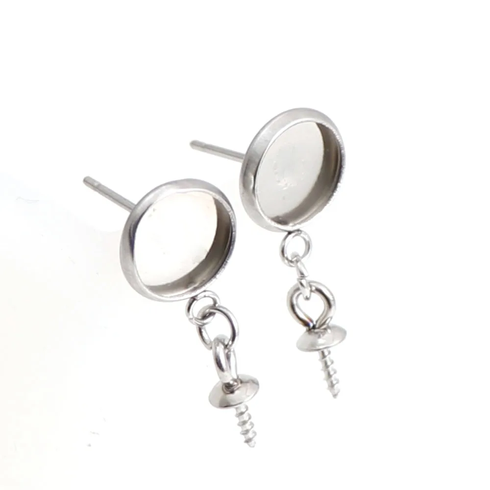10 Pcs Stainless Steel Ear Hooks Hanging Plate 8mm 10mm Convex Round Base Blank Glass Convex Cameo DIY Ear Hook Jewelry Making
10 Pcs Stainless Steel Ear Hooks Hanging Plate 8mm 10mm Convex Round Base Blank Glass Convex Cameo DIY Ear Hook Jewelry Making