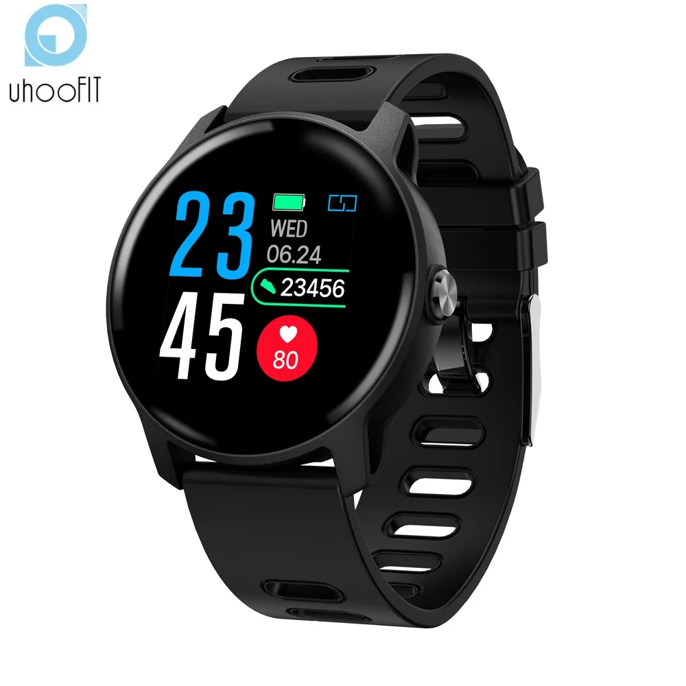 UHOOFIT Men Smart Watch S08 IP68 Waterproof Fitness Tracker Heart Rate monitor Smartwatch Women Clock for android IOS Phone | Электроника