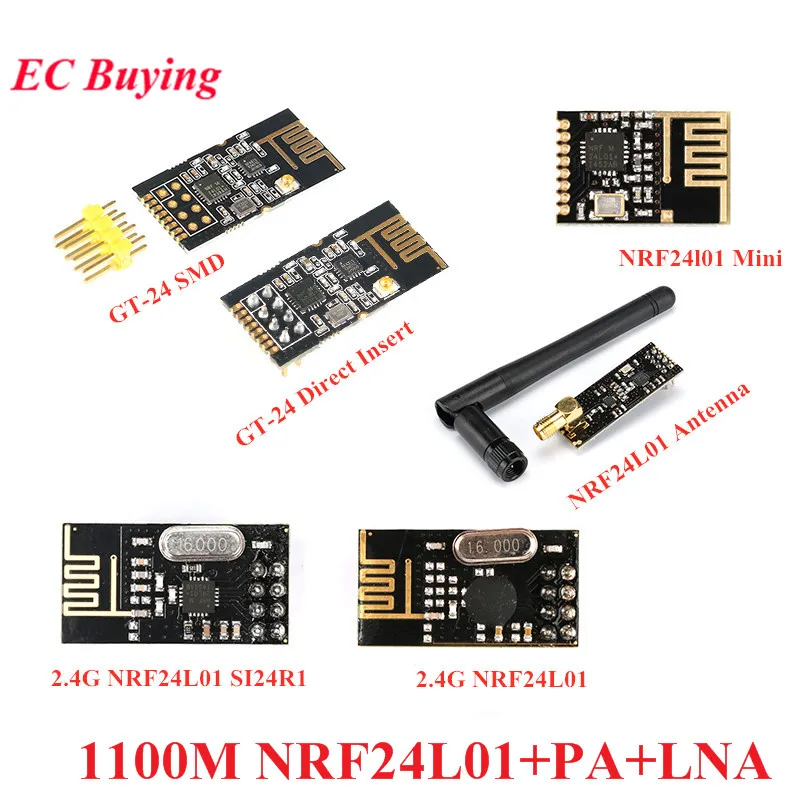 GT-24 2.4G SMD NRF24L01+PA+LNA Wireless Modules NRF24L01 1100 Meter Long-Distance Wireless Wifi Transceiver For Arduino
GT-24 2.4G SMD NRF24L01+PA+LNA Wireless Modules NRF24L01 1100 Meter Long-Distance Wireless Wifi Transceiver For Arduino