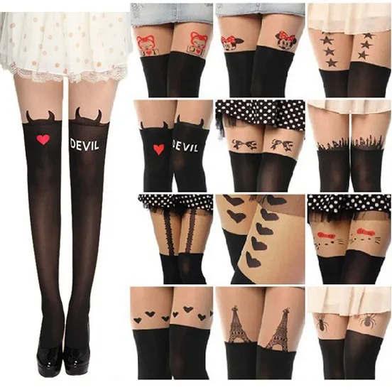 Free shipping 20 Styles Harajuku Women Panty hose Sexy pantyhose Personality Stitching Knee Nylon Tattoo Tights
Free shipping 20 Styles Harajuku Women Panty hose Sexy pantyhose Personality Stitching Knee Nylon Tattoo Tights