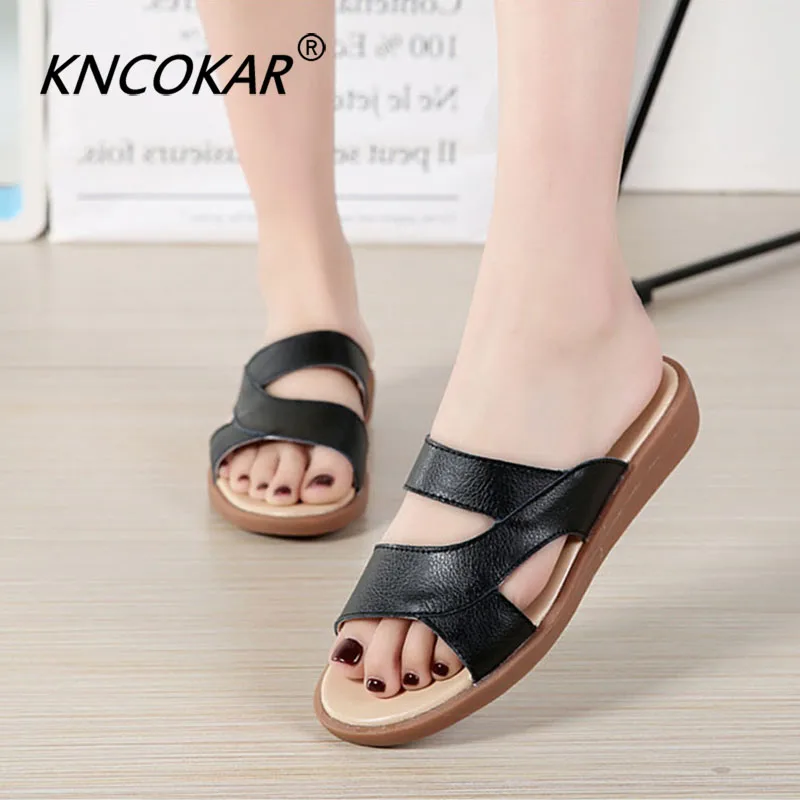 HOT! Summer New Women's Leather Sandals Beach Sandals Flat Female Slippers Casual Open Toe Slippers
HOT! Summer New Women's Leather Sandals Beach Sandals Flat Female Slippers Casual Open Toe Slippers