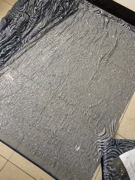 High quality glued silver glitter sequine navy blue mesh lace fabric embroidered fabric for party dress BZL-56897
High quality glued silver glitter sequine navy blue mesh lace fabric embroidered fabric for party dress BZL-56897