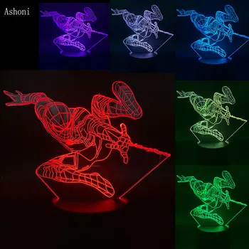 New 3D LED Super Hero Spider Man Acrylic Light Touch control Multicolor Night Light for Children Baby Bedroom Gifts
New 3D LED Super Hero Spider Man Acrylic Light Touch control Multicolor Night Light for Children Baby Bedroom Gifts