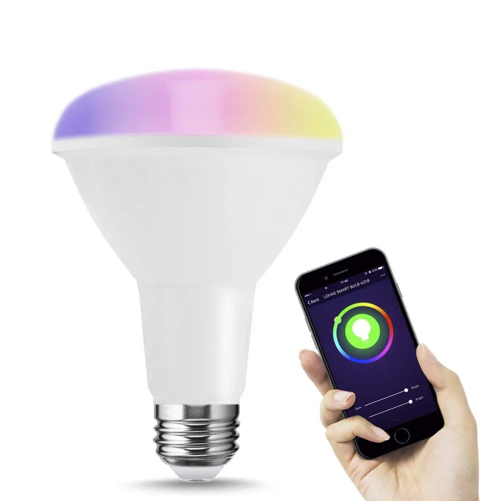 BOAZSmart 10W LED Bulb lamp, Multicolored WIFI Lights,E27 BR30 Dimmable Recessed,Work with Amazon Alexa and google assistant
BOAZSmart 10W LED Bulb lamp, Multicolored WIFI Lights,E27 BR30 Dimmable Recessed,Work with Amazon Alexa and google assistant