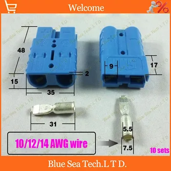 Original New Blue SMH 2P 50A 600V Power Connector Battery Plug + terminals Connectors kits For forklift electrocar
Original New Blue SMH 2P 50A 600V Power Connector Battery Plug + terminals Connectors kits For forklift electrocar