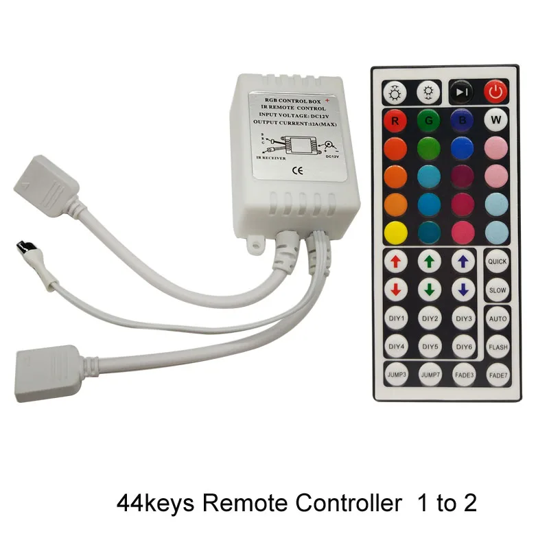 goolook IR 44keys Remote Controller Box Dimmer RGB 24keys Controller For 5050 3528 LED strip DC12V Double Door Output
goolook IR 44keys Remote Controller Box Dimmer RGB 24keys Controller For 5050 3528 LED strip DC12V Double Door Output