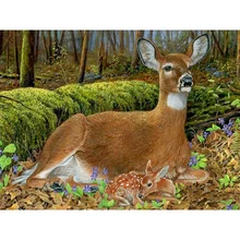 Persegi Berlian 5D DIY Diamond Bordir Sika Rusa Lukisan Berlian Cross Stitch Rhinestone Mosaik Dekorasi Hadiah Yy(China)