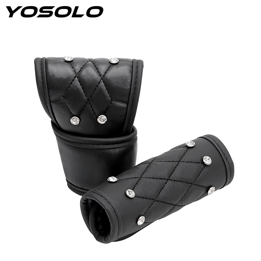 YOSOLO 2Pcs/Set Leather Handbrake Car Auto Padding Gear Shift Knob Cover Crystal Universal Hand Brake Gear Cover Car Accessories
YOSOLO 2Pcs/Set Leather Handbrake Car Auto Padding Gear Shift Knob Cover Crystal Universal Hand Brake Gear Cover Car Accessories