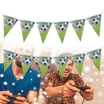 2019 new Soccer Birthday Decorations Party Supplies Sporty football flags Theme Bunting Banners Garland Set (Green)
2019 new Soccer Birthday Decorations Party Supplies Sporty football flags Theme Bunting Banners Garland Set (Green)