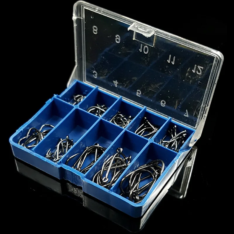 YeMuLang Brand 100Pcs/BOX Carbon Steel Durable Fishing Hooks With Hole Fishhooks Barbed Hook 3-12# For Fishing Tackle Box
YeMuLang Brand 100Pcs/BOX Carbon Steel Durable Fishing Hooks With Hole Fishhooks Barbed Hook 3-12# For Fishing Tackle Box